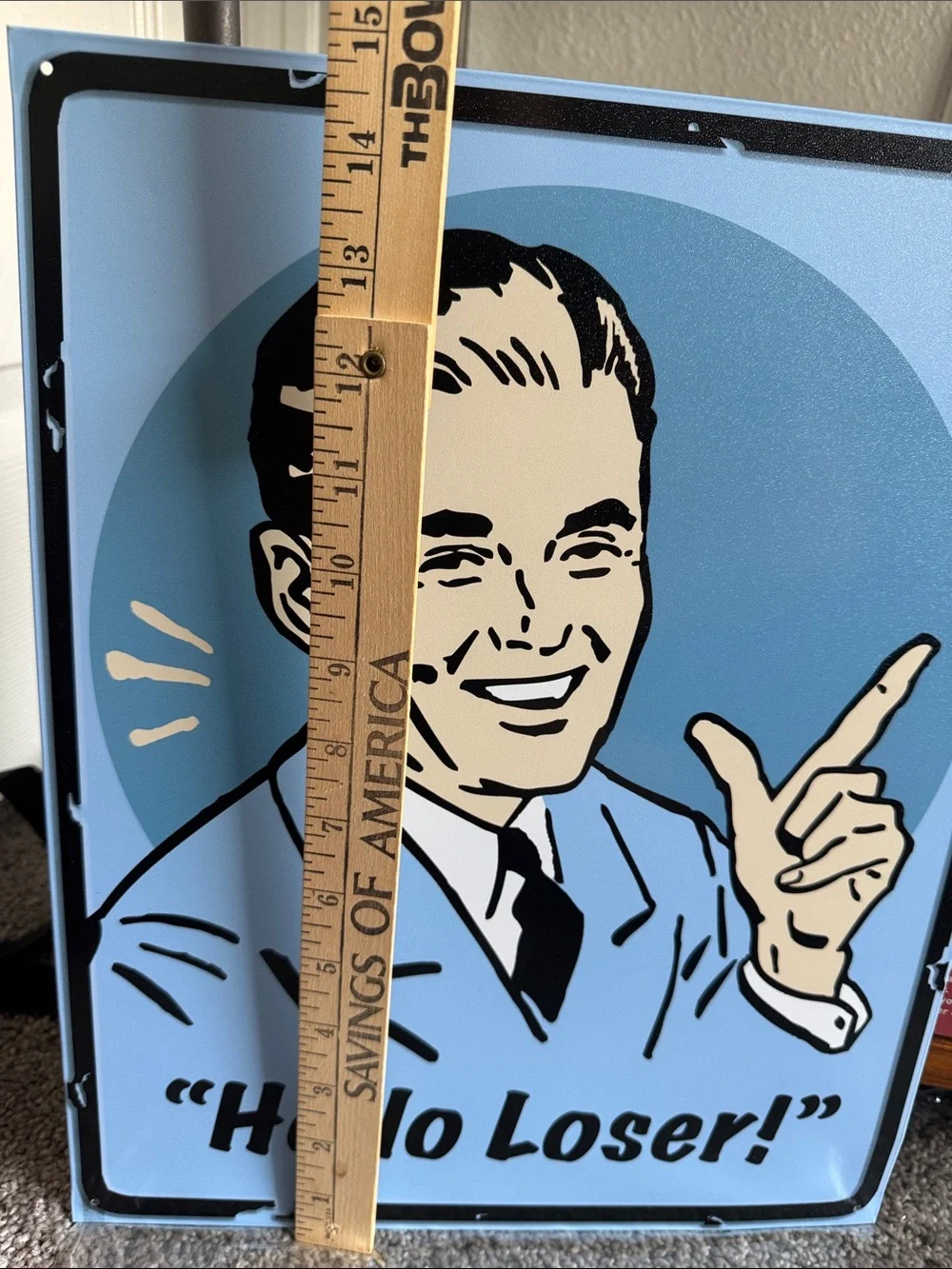 Retro 'Hello Loser!' Light Blue Wall Sign